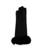 Gants en Cuir d'Agneau doublure Laine Heritage noirs