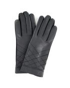 Gants en Cuir d'Agneau doublure Laine Héritage Argyle gris moyen