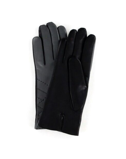 Gants en Cuir d'Agneau doublure Laine Héritage Argyle gris moyen