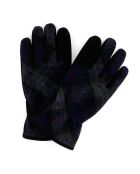 Gants en Cuir d'Agneau & Laine doublure Polaire Faly noirs