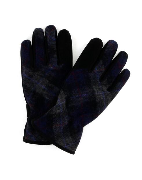 Gants en Cuir d'Agneau & Laine doublure Polaire Faly noirs