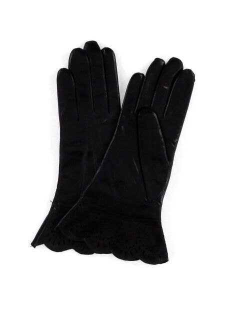 Gants en Cuir d'Agneau doublure Laine Heritage noirs