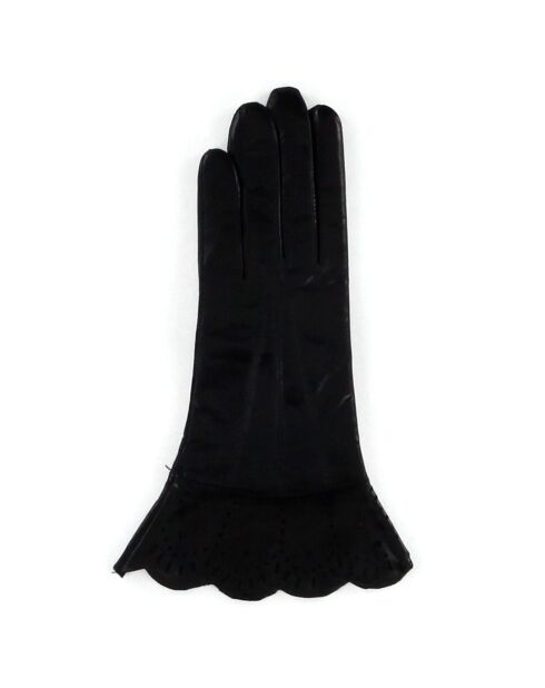 Gants en Cuir d'Agneau doublure Laine Heritage noirs