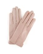 Gants en Cuir d'Agneau Héritage Gala doublure Cachemire rose poudré