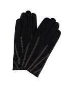 Gants en Cuir d'Agneau doublure Laine Hugo noirs