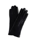 Gants en Cuir d'Agneau doublure Polaire Heritage Vivienne noirs