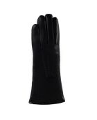 Gants en Cuir d'Agneau doublure Polaire Heritage Vivienne noirs