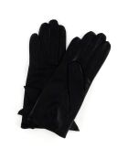 Gants en Cuir d'Agneau doublure Soie Heritage Audrey noirs