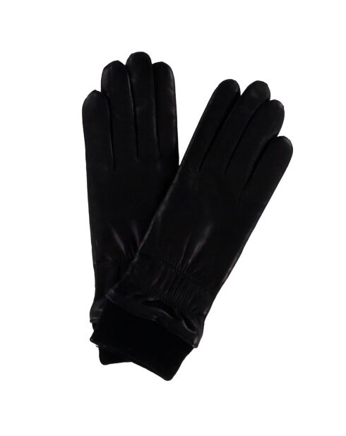 Gants en Cuir d'Agneau doublure Laine Héritage noirs