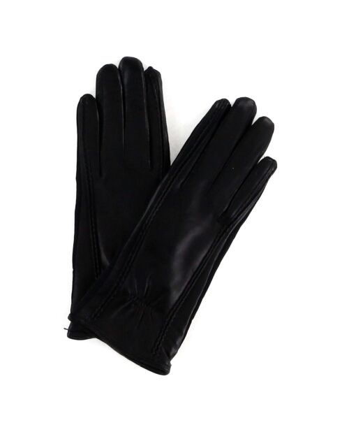 Gants en Cuir d'Agneau doublure Laine Heritage noirs