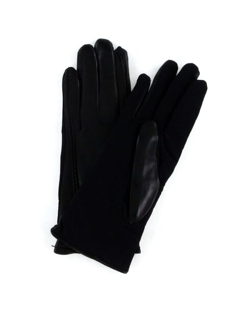 Gants en Cuir d'Agneau doublure Laine Heritage noirs