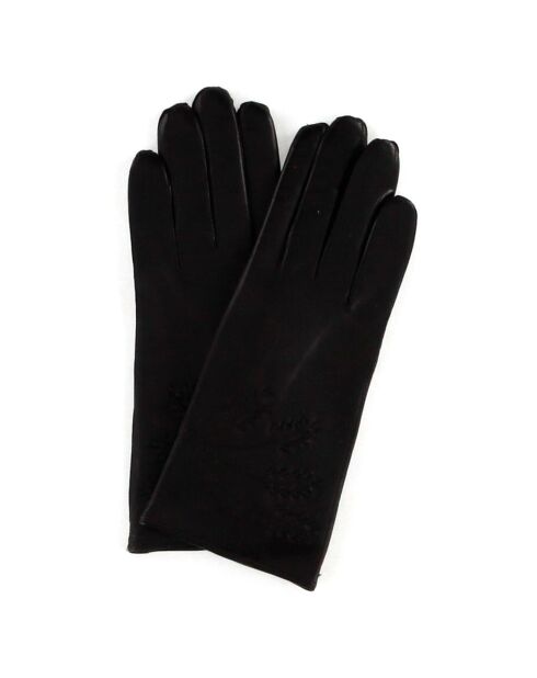 Gants en Cuir d'Agneau doublure Laine Heritage marron foncé