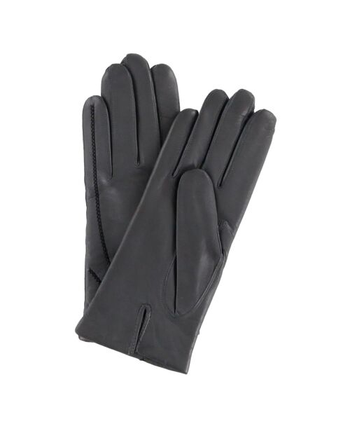 Gants en Cuir d'Agneau doublure Laine Héritage Vibes gris moyen