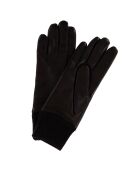 Gants en Cuir d'Agneau doublure Laine marron foncé