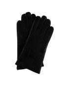 Gants en Cuir d'Agneau doublure Laine Hugo noirs