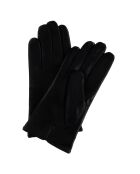 Gants en Cuir d'Agneau doublure Laine Hugo noirs