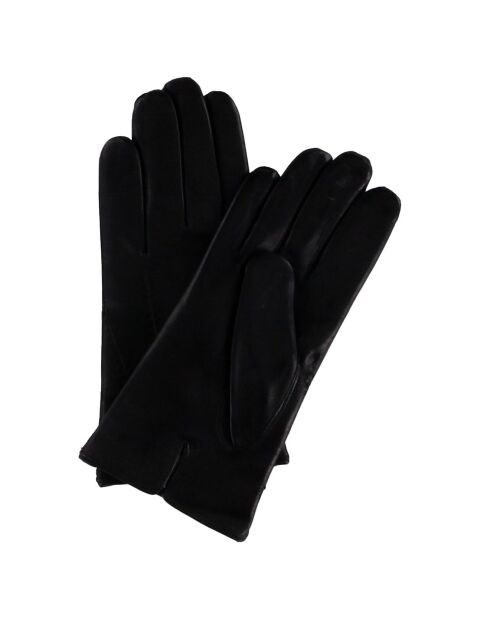 Gants en Cuir d'Agneau doublure Laine Hugo noirs