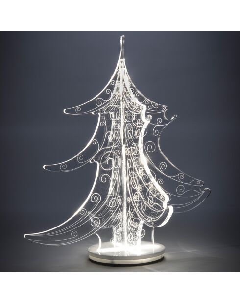 Décoration lumineuse Arbre de Noël Venteux transparente - 27x27x30 cm