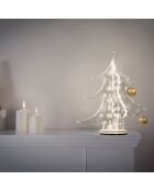 Décoration lumineuse Arbre de Noël Enneigé transparente - 27x27x30 cm