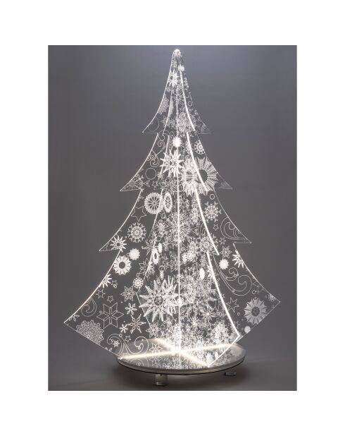 Décoration lumineuse Arbre de Noël transparente - 75x75x105 cm