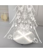 Décoration lumineuse Arbre de Noël transparente - 75x75x105 cm