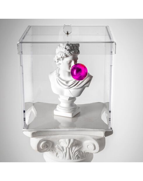 Haku grote transparante kerstdoos - 26x26x28 cm