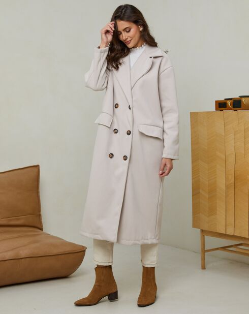 Beige jas Lucile