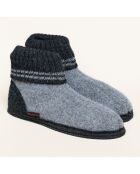 Chaussons en Laine Kauns gris/noir