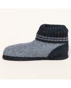 Chaussons en Laine Kauns gris/noir