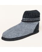 Chaussons en Laine Kauns gris/noir
