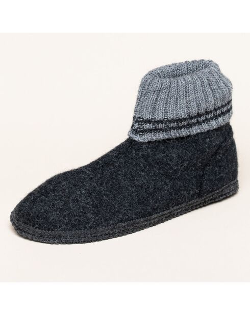 Chaussons en Laine Kauns gris