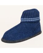 Chaussons en Laine Kauns bleu marine