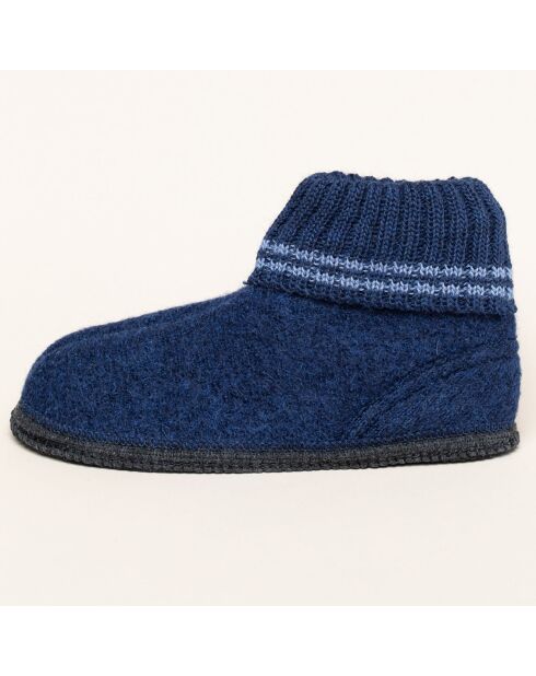 Chaussons en Laine Kauns bleu marine