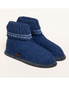 Chaussons en Laine Kauns bleu marine