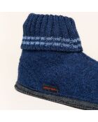 Chaussons en Laine Kauns bleu marine