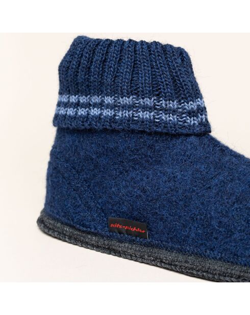 Chaussons en Laine Kauns bleu marine