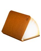 Lampe Smart Book en lin large orange