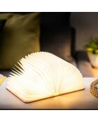 Lampe Smart Book en lin large orange