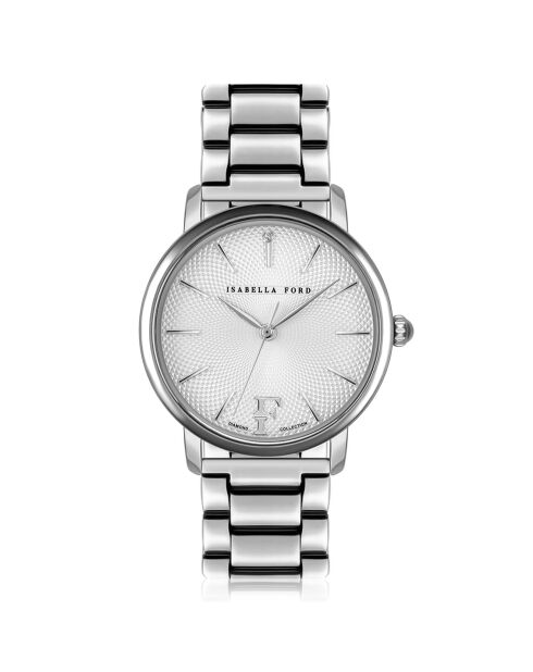 Montre Adore en Acier & Diamant argentée