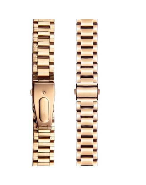 Montre Juliet en Acier & Diamant rose doré
