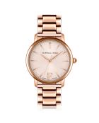 Montre Juliet en Acier & Diamant rose doré