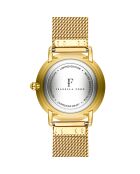 Montre Selene en Acier & Diamants dorée