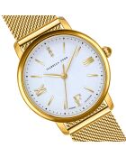 Montre Selene en Acier & Diamants dorée