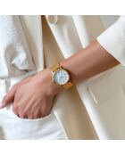 Montre Selene en Acier & Diamants dorée