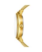 Montre Selene en Acier & Diamants dorée