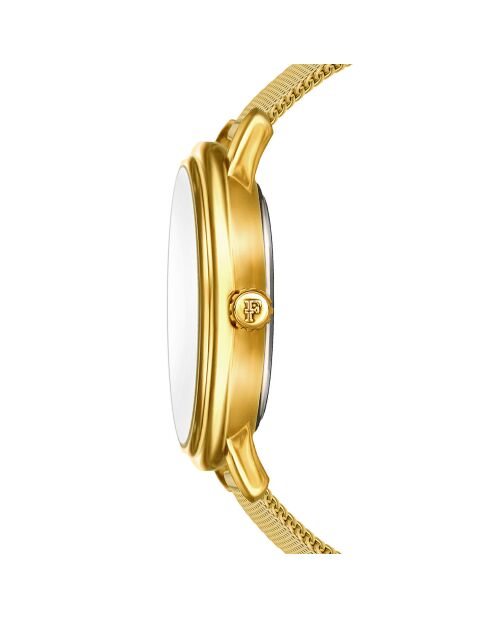 Montre Selene en Acier & Diamants dorée