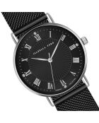 Montre Désirée en Acier & Diamants noire