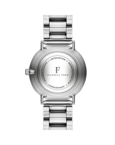 Montre Désirée en Acier & Diamants argentée