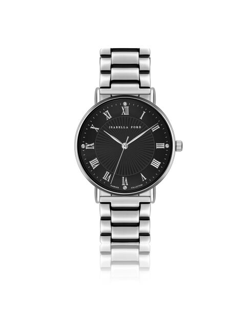 Montre Désirée en Acier & Diamants argentée