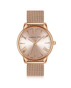 Montre Scarlett en Acier & Diamant rose doré